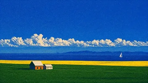 Blue Farmhouse
